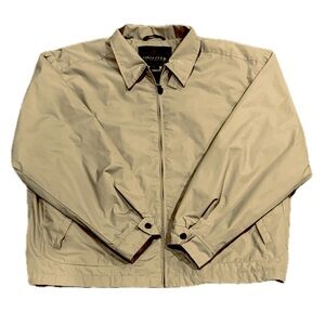 🧥📚 VINTAGE RARE McGREGOR Drizzler Barn Jacket | Beige Tartan Lined, Unisex XL